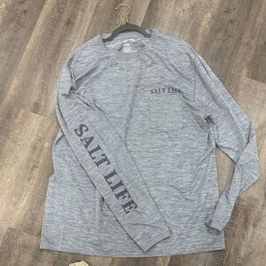 Salt Life Heather Gray Long Sleeve Tee
